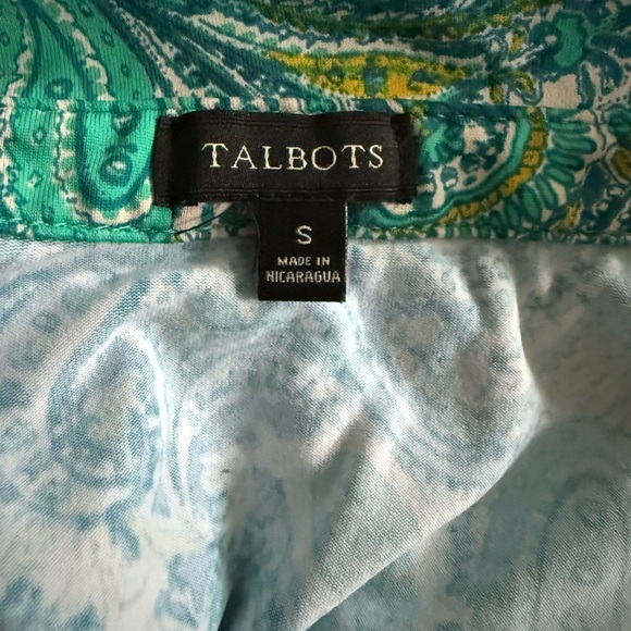 Talbots Green Paisley Shirt - Picture 4 of 5